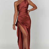 Ariel Maxi Dress - Rust Brown