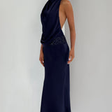 Armelle Maxi Dress - Navy Blue