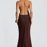 Armelle Maxi Dress - Plum Brown