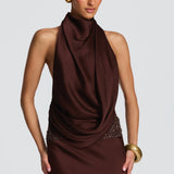 Armelle Maxi Dress - Plum Brown