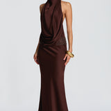 Armelle Maxi Dress - Plum Brown