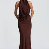 Armelle Maxi Dress - Plum Brown
