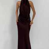 Armelle Maxi Dress - Plum Brown