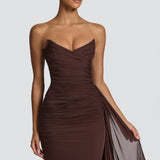 Ashika Maxi Dress - Plum Brown