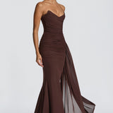 Ashika Maxi Dress - Plum Brown