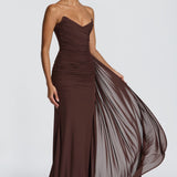 Ashika Maxi Dress - Plum Brown