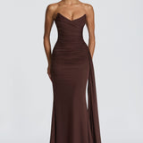 Ashika Maxi Dress - Plum Brown