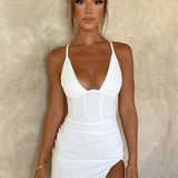 Aura Mini Dress - White