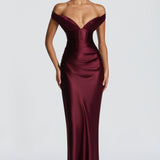 Aurelia Cherry Patent Maxi Dress