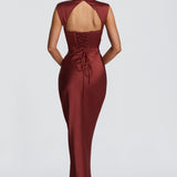Avielle Maxi Dress - Deep Rust Brown
