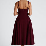 Betty Midi Dress - Cherry Patent