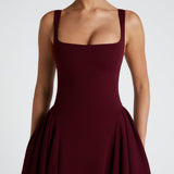 Betty Midi Dress - Cherry Patent