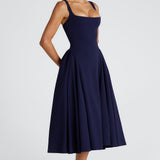 Betty Midi Dress - Nautical Blue