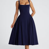 Betty Midi Dress - Nautical Blue