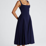 Betty Midi Dress - Nautical Blue