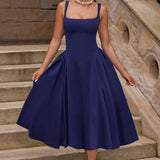 Betty Midi Dress - Nautical Blue