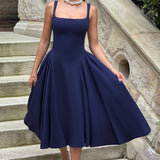 Betty Midi Dress - Nautical Blue