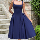 Betty Midi Dress - Nautical Blue