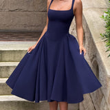 Betty Midi Dress - Nautical Blue