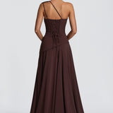 Bianca Maxi Dress - Plum Brown