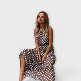 Dona | Bohemian Midi Dress with Polka Dots