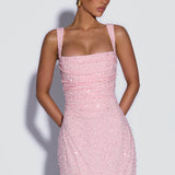 Calanthe Maxi Dress - Pink Sparkle