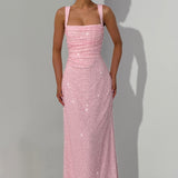 Calanthe Maxi Dress - Pink Sparkle