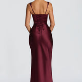 Calanthe Maxi Dress - Cherry Patent