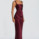 Calanthe Maxi Dress - Cherry Patent