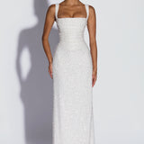 Calanthe Maxi Dress - Ivory Sparkle