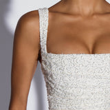 Calanthe Maxi Dress - Ivory Sparkle