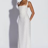 Calanthe Maxi Dress - Ivory Sparkle