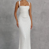 Calanthe Maxi Dress - Ivory Sparkle