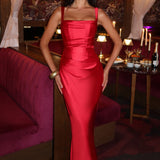 Calanthe Maxi Dress - Red