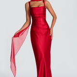 Calanthe Maxi Dress - Red