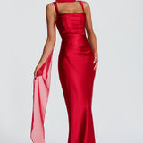 Calanthe Maxi Dress - Red