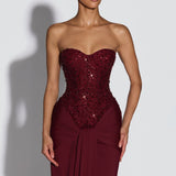 Bordó Carina Maxi Dress