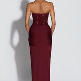 Bordó Carina Maxi Dress