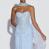 Carina Maxi Dress - Glacier Blue