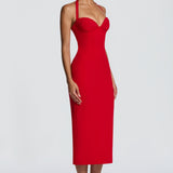 Cassia Midi Dress - Red