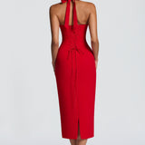 Cassia Midi Dress - Red