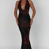 Chrishelle Maxi Dress - Fire Pattern
