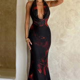 Chrishelle Maxi Dress - Fire Pattern