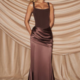 Claudette Maxi Skirt - Plum Brown