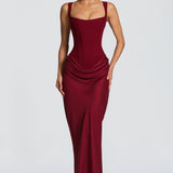 Bordó Cornelia Maxi Dress
