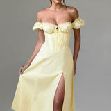 Courtney Midi Dress - Lemon