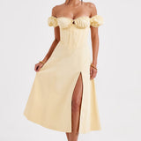 Courtney Midi Dress - Lemon
