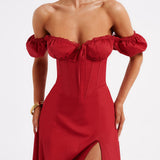 Courtney Midi Dress - Red