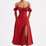 Courtney Midi Dress - Red