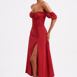 Courtney Midi Dress - Red